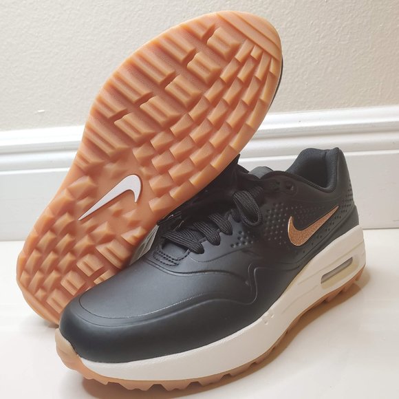 Nike women Air Max 1 G Golf Shoe AQ0865-002 Black Metall - Picture 5 of 10